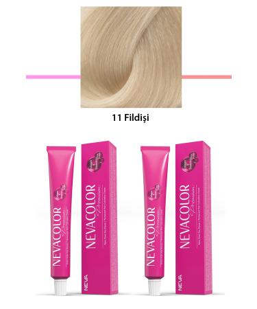 HELSOL 2 Set Premium 11 Ivory - Permanent Cream Hair Dye 2 X 50 g Tube - HLS8848-5352