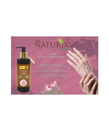 Naturix Rose Essence Organic Daily Care Cream Intensive Moisturizing Hand - Face - Body Care Cream 250 ml - Buy Online on GoSupps.com