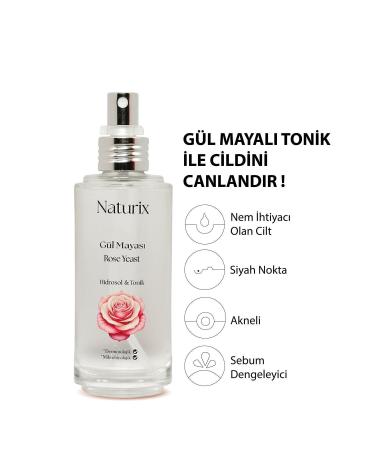 Naturix Rose Yeast Brightening and Pore Tightening Toner 100ml - Buy Online on GoSupps.com