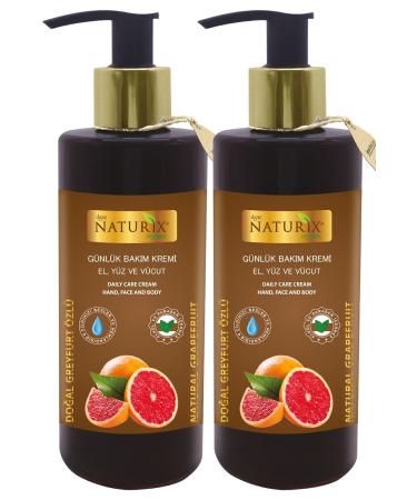 Naturix Vitamin C Grapefruit Extract Hand Face Body Lotion 2 Pieces Skin Care Cream Anti-Aging Cream