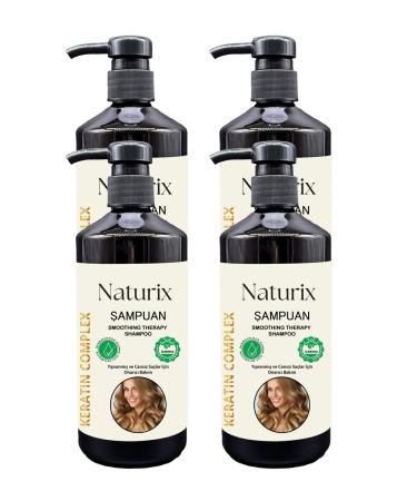 Naturix 4 Pieces Repair Care Salt-Free Shampoo Keratin Shampoo 600ml Keratin Shampoo