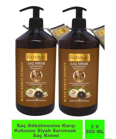 Naturix 2 Pack Anti Hair Loss Natural Black Garlic Extract 500 ml Hair Care Cream