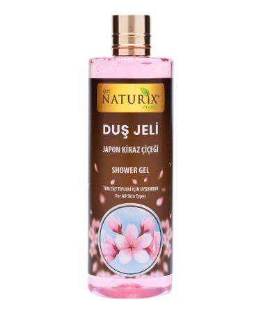 Naturix Aromatherapy Shower Gel Japanese Cherry Blossom Shower Gel Long-lasting Scented Bath Gel 400 ml 3-Piece Bath Set - Buy Online on GoSupps.com