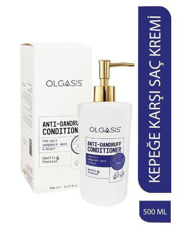 Olgasis Anti Dandruff Conditioner Oily and Dandruff Hair Scalp Conditioner Garlic & Protein Odorless 500ml