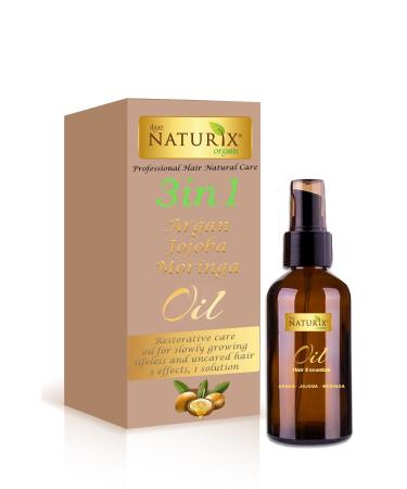 Naturix Nourishing Repair Argan Jojoba Moringa 3 In 1 Hair Care Oil Moisturizing Oil Hair Essential 100ml - Buy Online on GoSupps.com