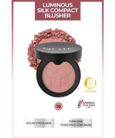 Note Cosmetics Luminous Silk Compact Blusher Powder Blush - 10 Pink Paradise