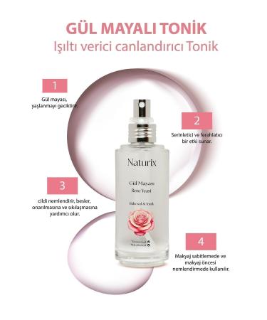 Naturix Rose Yeast Brightening and Pore Tightening Toner 100ml - Buy Online on GoSupps.com