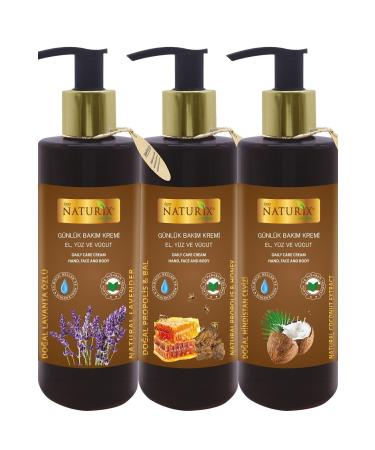 Ilgaz Naturix Organix Natural Propolis & Honey Extract - Lavender - Coconut 250 Ml Moisturizing Hand - Face - Body Cream