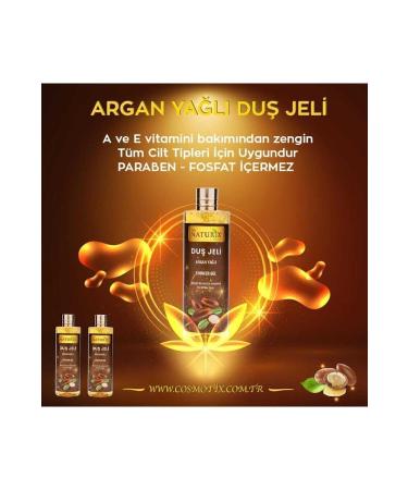 Ilgaz Naturix Organix Skin Smoothing Natural Argan Oil Shower Gel Eco Package 400 ml 3-Pack Bath Gel - Buy Online on GoSupps.com