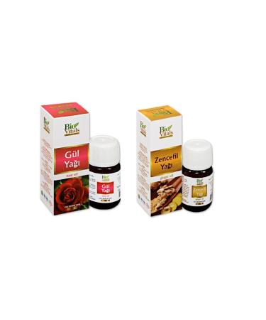 Ginger Spice Rose and Ginger Aromatic Massage Skin Care Oil Set
