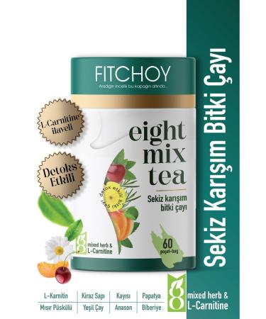 Fitchoy 8 Mix Tea 2 Pack Green Tea -l Carnitin-Apricot Formulation