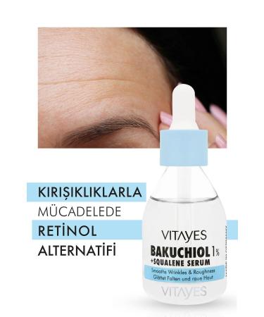 VITAYES Anti-Stain Retinol Alternative Bio Bakuchiol 1% & Squalene Skin Repair Brightening Serum 30ml - Buy Online on GoSupps.com