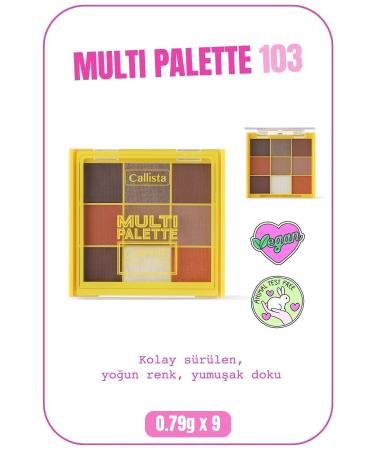 Callista Multi Palette Eyeshadow Matte and Shimmer Powder Eyeshadow Palette - 103 Coffee Addiction