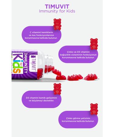 TIMUVIT Immunity For Kids 60 Gummies | Chewable Immunity Support For Kids - Buy Online on GoSupps.com