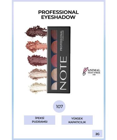 Note Cosmetics Professional Eyeshadow Matte and Shimmer Powder Eyeshadow Palette - 107 Metallic Rose