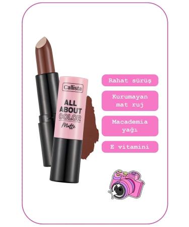 Callista All About Color Matte Lipstick Nemlendirici Mat Ruj - 513 Hot Cocoa - Kahverengi - Buy Online on GoSupps.com
