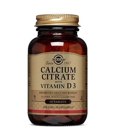 Solgar Calcium Citrate With Vitamin D3 250 Mg 60 Tablets