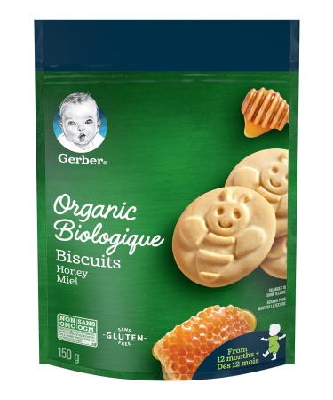 Gerber Organic Biologigue Biscuits Honey Miel Gluten Free Baby Biscuit 150 gr