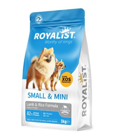 Royalist Small & Mini Lamb Meat Prebiotic Small Grain Adult Dog Food for Small Breed Dogs 3 Kg - Buy Online on GoSupps.com