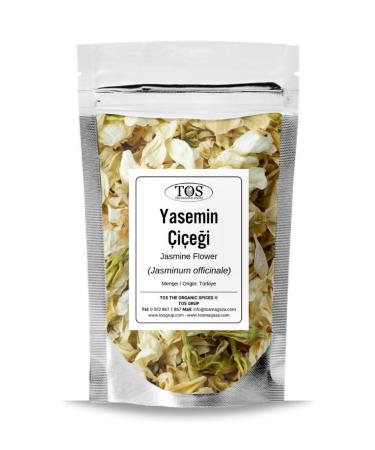 TOS The Organic Spices Jasmine Flower 100 gr (1ST QUALITY) Jasminum Officinale / Jasmine Flower