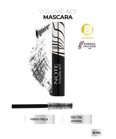 Note Cosmetics Volume Act Separating and Volume Mascara - Black