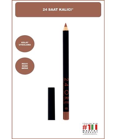 Deborah 24ore Lip Pencil No: 1 Nude Beige