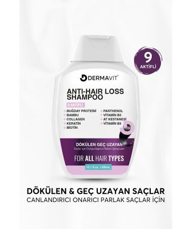 Dermavit Collagen and Keratin Anti-Hair Loss Fast Hair Growth Plumping Repairing Nourishing Shampoo