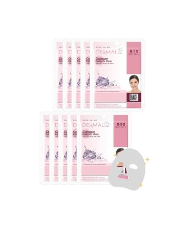 Dermal Collagen Essence Firming Moisturizing Skin Care Mask for All Skin Types 10 Pieces - Buy Online on GoSupps.com