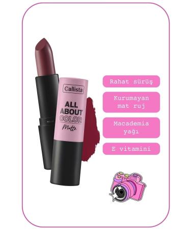 Callista All About Color Matte Lipstick Moisturizing Matte Lipstick - 504 That Rose - Claret Red - Buy Online on GoSupps.com