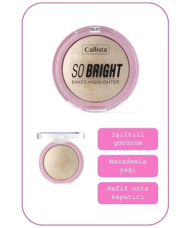 Callista So Bright Baked Highlighter Shimmering Baked Powder Highlighter - 01 Snowy Light - Buy Online on GoSupps.com