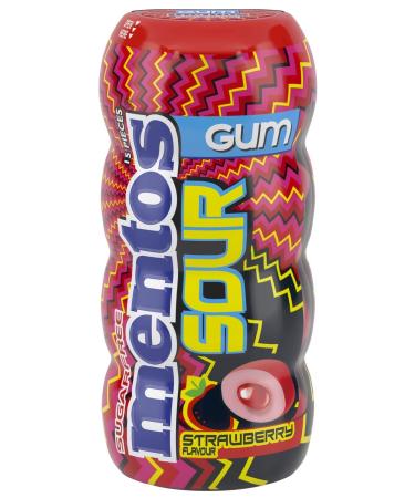 Mentos New Sour Gum Strawberry Flavored 30 Gr x 12 Pieces - Buy Online on GoSupps.com