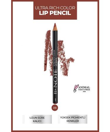 Note Cosmetics Ultra Rich Color Lip Pencil 09 Dried Rose - Nude