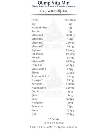 Olimp Vita-min Multiple Sport 60 Capsules A B1 B2 B12 B3 B5 B6 Biotin Copper Zinc Iron Iodine Calcium - Buy Online on GoSupps.com