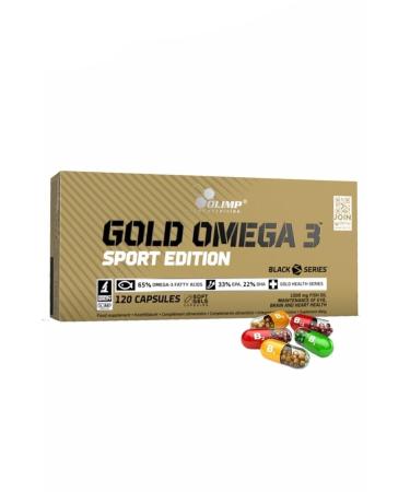 Olimp Gold Omega 3 Sport Edition 120 Capsules Fish Oil Vitamin E Food Supplement