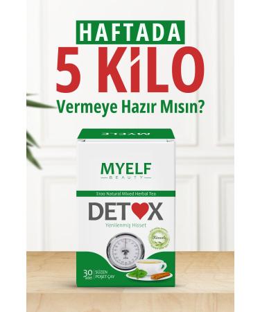 MYELF BEAUTY Quinoa Slimming Weight Loss Mixed Detox Herbal Tea 30 Pack