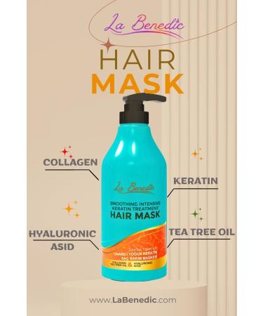 La Benedic Softening Intensive Keratin Collagen Hair Care Mask (FOR ALL HAIR TYPES) 500 ml E - Buy Online on GoSupps.com