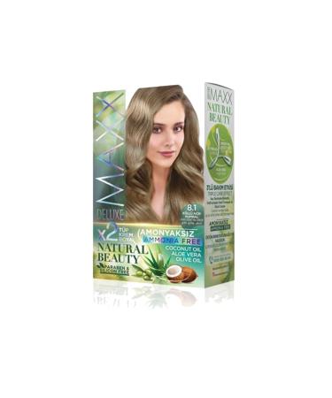 nina zone Natural Beauty Ammonia Free Hair Dye 8.1 Ash Light Blonde