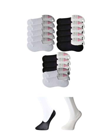 Skygo Black and White Women's Ballerina Socks 15 pairs