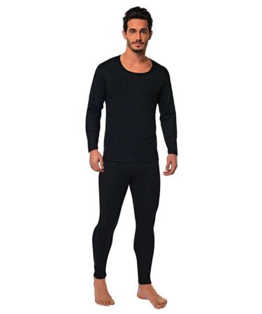 Skygo Kota Men's Winter Thermal Warm Tights and Undershirt Set of 2 Black