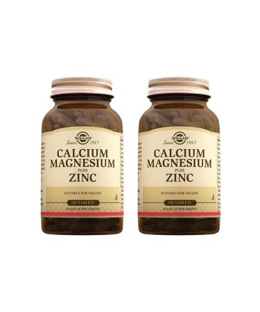 Solgar Calcium Magnesium Plus Zinc 100 Tablets 2 Pieces