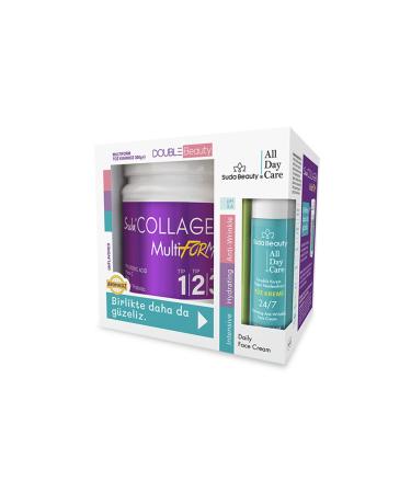 Suda Collagen Double Beauty Multiform Collagen Unflavored 300g + Suda Beauty-All Day Care Face Cream 50ml