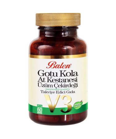 Balen Gotu Kola Horse Chestnut Grape Seed Extract 60 Capsules