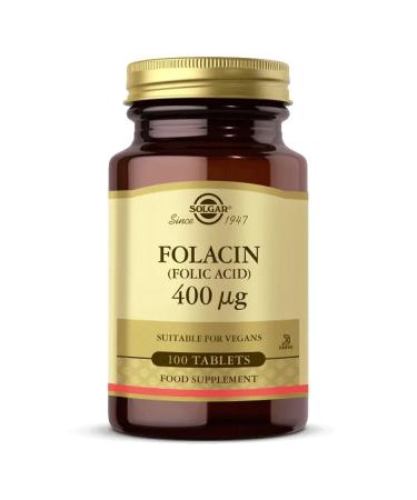 Solgar Folic Acid (folacin) 400 Mcg 100 Tablets