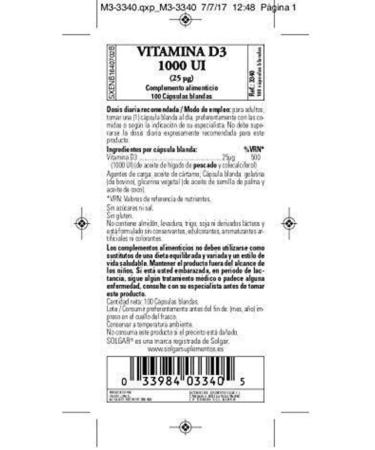 Solgar Vitamin D3 1000 Iu 100 Tablets - Buy Online on GoSupps.com
