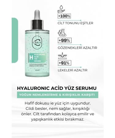 Caria Hyaluronic Acid Face Serum Intensive Moisturizing Effect - Anti-Wrinkle Serum 50 ml - Buy Online on GoSupps.com