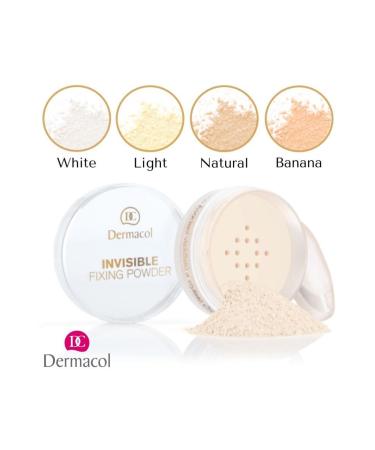 Dermacol Invisible Fixing Powder-Transparent Powder Permanent Velvet Fixer Transparent Finish Powder Light