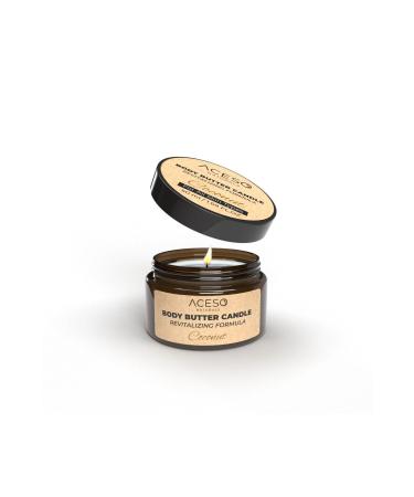 Aceso Naturals Body Butter Candle - Coconut High Moisturizing Natural Body Butter Coconat - Buy Online on GoSupps.com