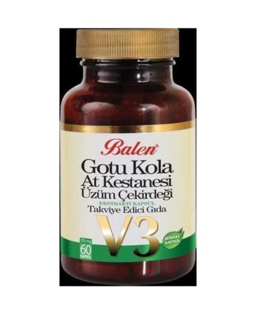 Balen Gotu Kola Horse Chestnut Grape Seed Extract Capsule 355 mg 60 Capsules