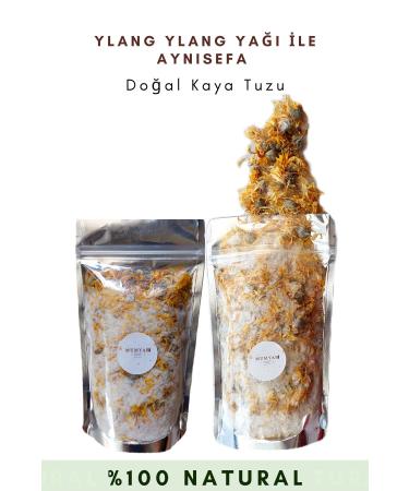 MUMYABI Natural Ylang Ylang Oil Scented Bath Rock Salt Manicure/Pedicure Peeling 300 gr