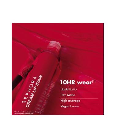Sephora Cream Lip Stain 10HR Liquid Lipstick - Buy Online on GoSupps.com